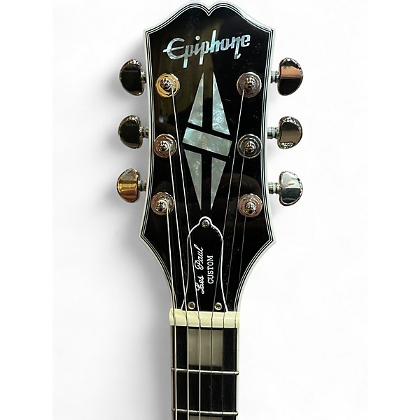 Used 2024 Epiphone Les Paul Custom Silverburst Solid Body Electric Guitar