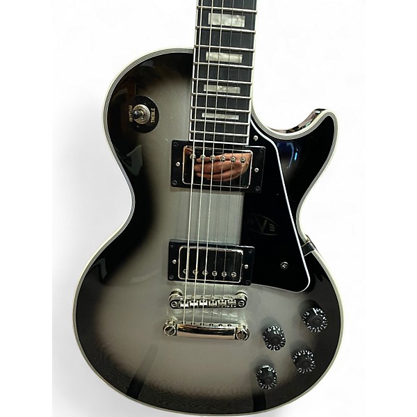 Used 2024 Epiphone Les Paul Custom Silverburst Solid Body Electric Guitar