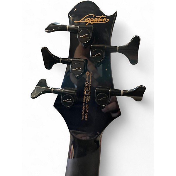 Used Legator Helio 5 BLACK BURL Electric Bass Guitar