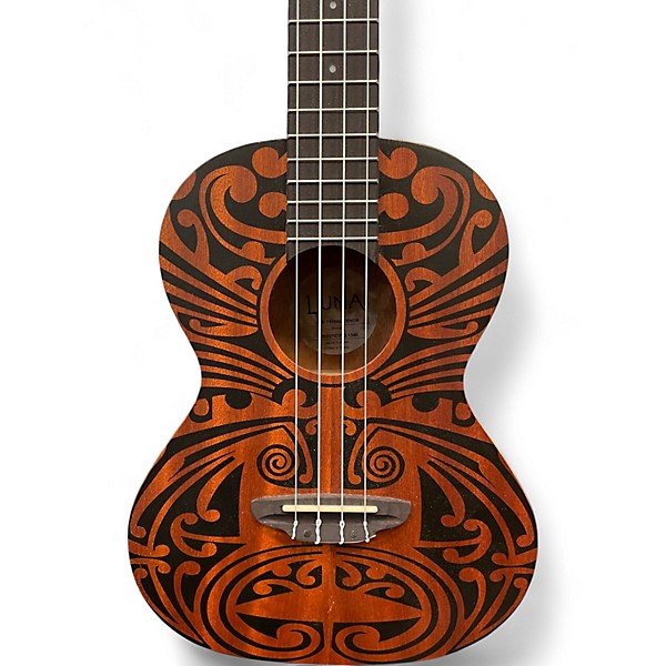 Used Luna TRIBAL TENOR Natural Ukulele