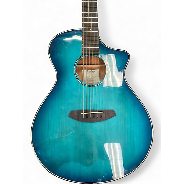 Used Breedlove DISCOVERY S CONCERT DN CE HB Blue Acoustic Electric Guitar