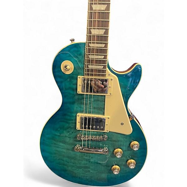Used 2025 Epiphone Les Paul Standard '60s Quilt Top Limited-Edition Trans Blue Solid Body Electric Guitar