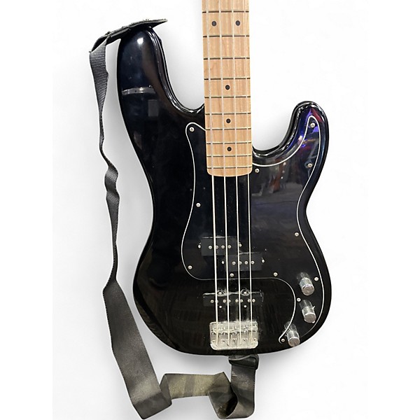 Used Squier Precision Bass Black Electric Bass Guitar