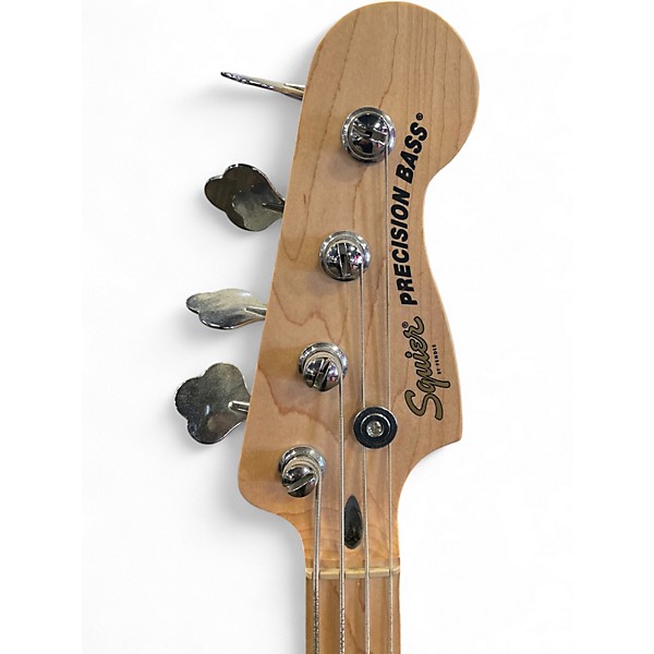 Used Squier Precision Bass Black Electric Bass Guitar