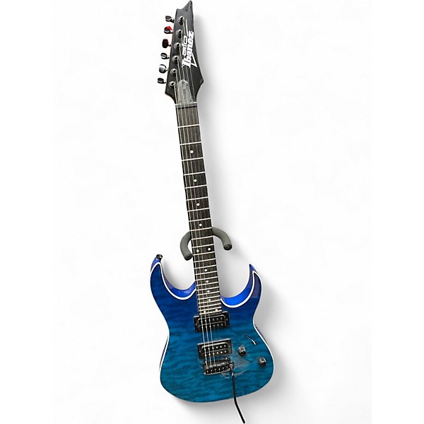 Used Ibanez GRG120QASP BLUE Solid Body Electric Guitar