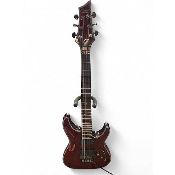 Used Schecter Guitar Research Hellraiser C1 Floyd Rose Black Cherry Solid Body Electric Guitar