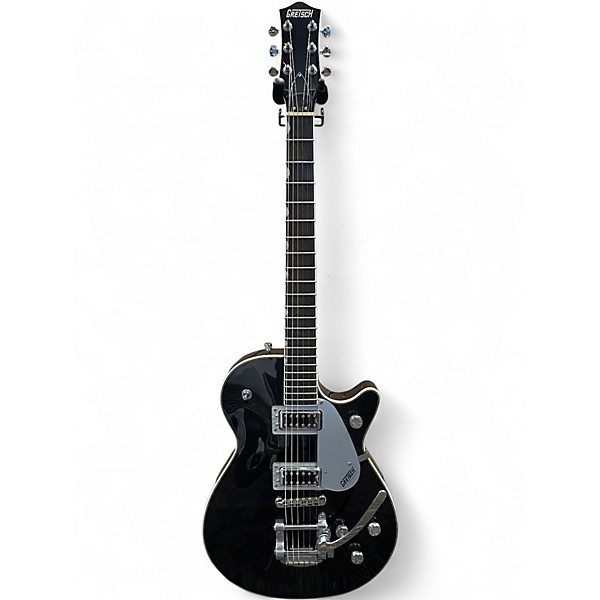 Used Gretsch Guitars G5230T Black and Silver Solid Body Electric Guitar