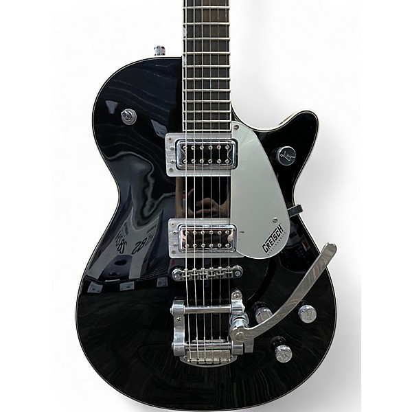 Used Gretsch Guitars G5230T Black and Silver Solid Body Electric Guitar