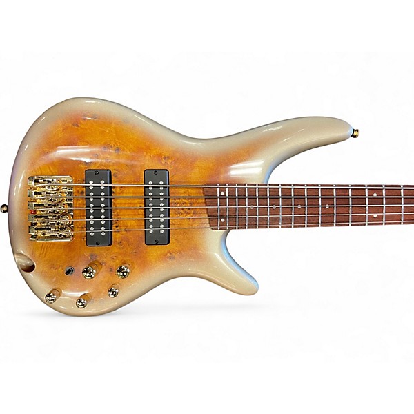 Used Ibanez SR405 5 String Mars Gold Metallic Electric Bass Guitar