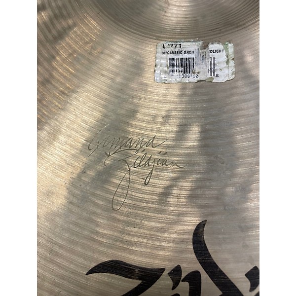Used Zildjian 22in CLASSIC ORCHESTRAL SELECTION MEDIUM-LIGHT Cymbal