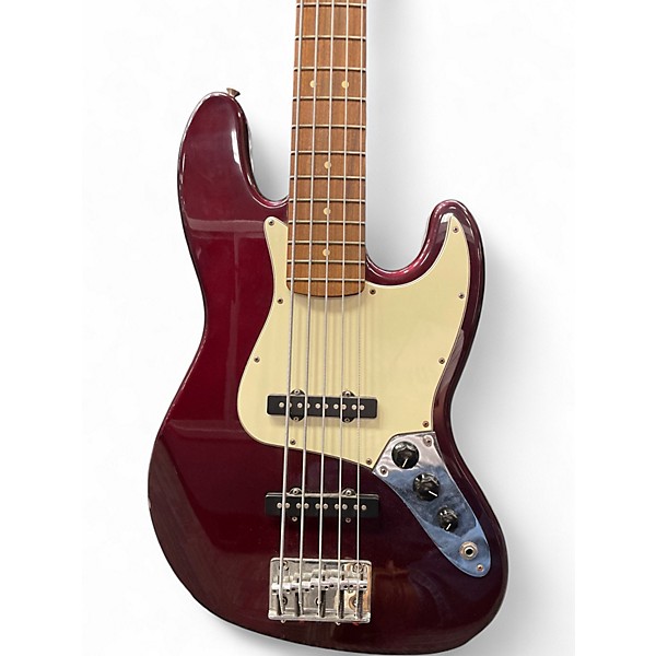 Used Fender Standard Jazz Bass 5-String Wine Red Electric Bass Guitar