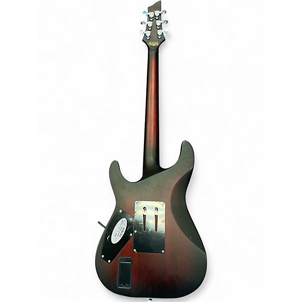 Used Schecter Guitar Research C1 Floyd Rose Platinum Crimson Red Burst Solid Body Electric Guitar