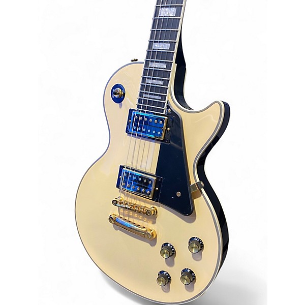 Used Epiphone Les Paul Custom Antique White Solid Body Electric Guitar