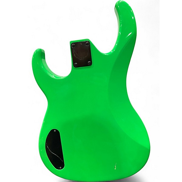Used Dean Custom Zone 4-String Neon Green Electric Bass Guitar