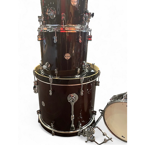 Used PDP by DW 6 Piece Concept Birch Transparent Walnut Drum Kit