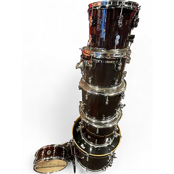 Used PDP by DW 6 Piece Concept Birch Transparent Walnut Drum Kit