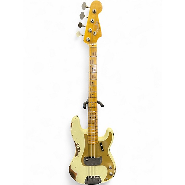Used Fender CUSTOM 58 P-BASS HEAVY RELIC Vintage White Electric Bass Guitar