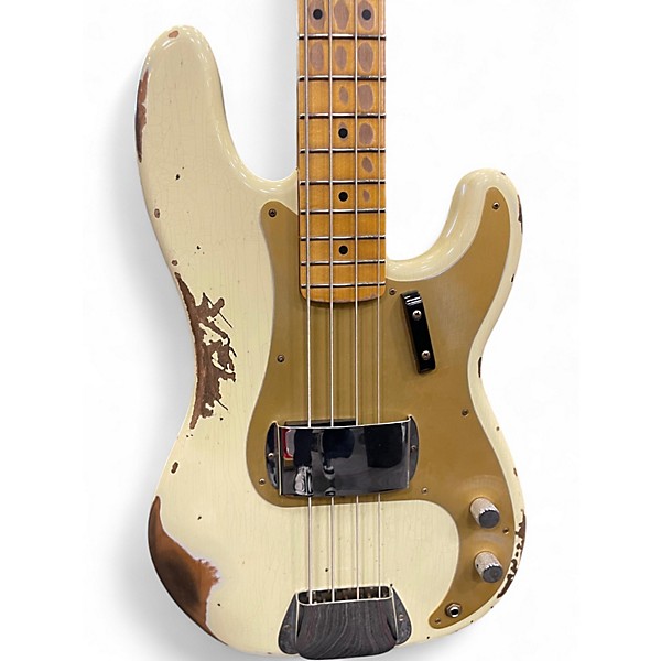 Used Fender CUSTOM 58 P-BASS HEAVY RELIC Vintage White Electric Bass Guitar