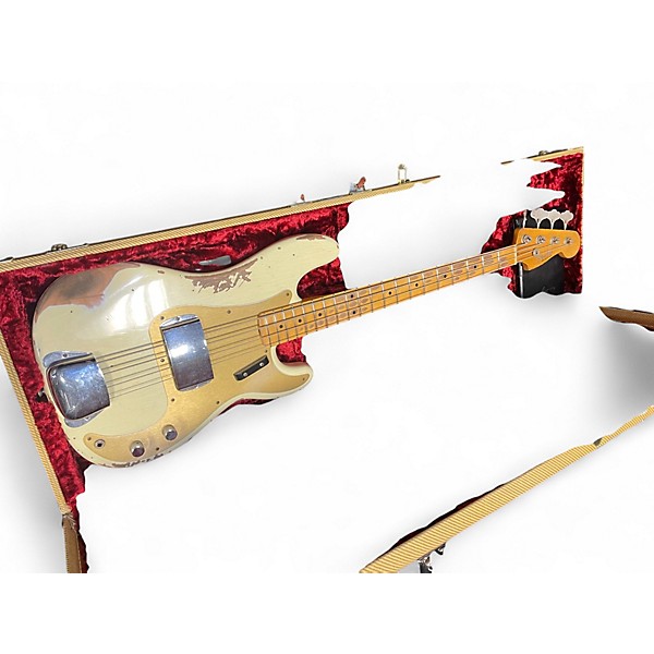 Used Fender CUSTOM 58 P-BASS HEAVY RELIC Vintage White Electric Bass Guitar