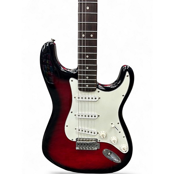 Used Fender Starcaster Stratocaster Red Burst Solid Body Electric Guitar
