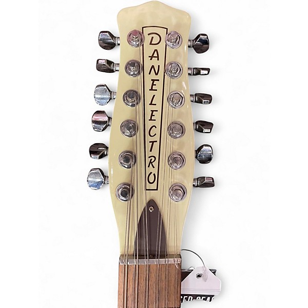 Used Danelectro D59V12 59' Reissue 12 String Vintage White Solid Body Electric Guitar
