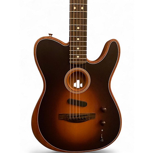Used Fender Acoustasonic Player Telecaster Sunburst Acoustic Electric Guitar