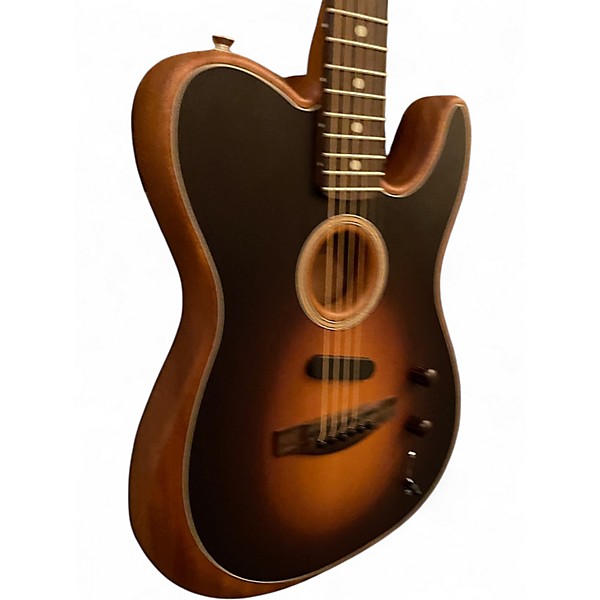 Used Fender Acoustasonic Player Telecaster Sunburst Acoustic Electric Guitar