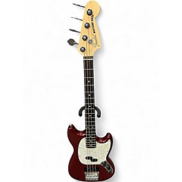 Used Fender American Performer Mustang Bass AUBERGINE Electric Bass Guitar