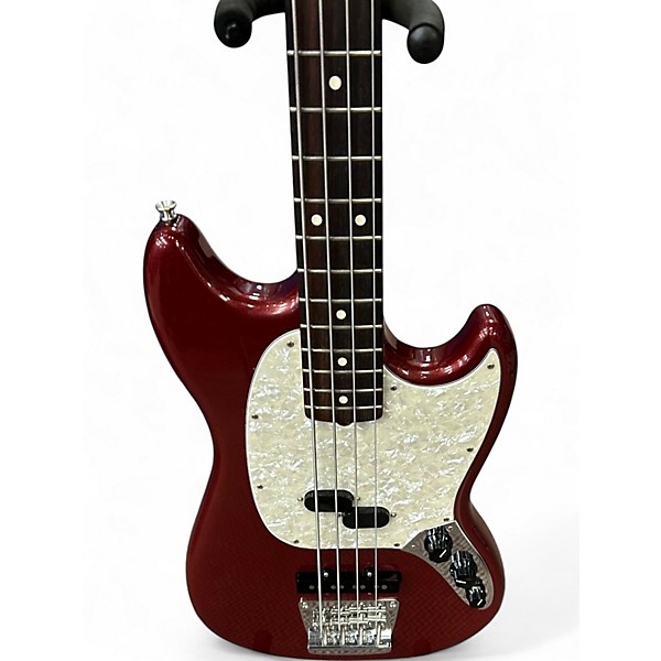 Used Fender American Performer Mustang Bass AUBERGINE Electric Bass Guitar