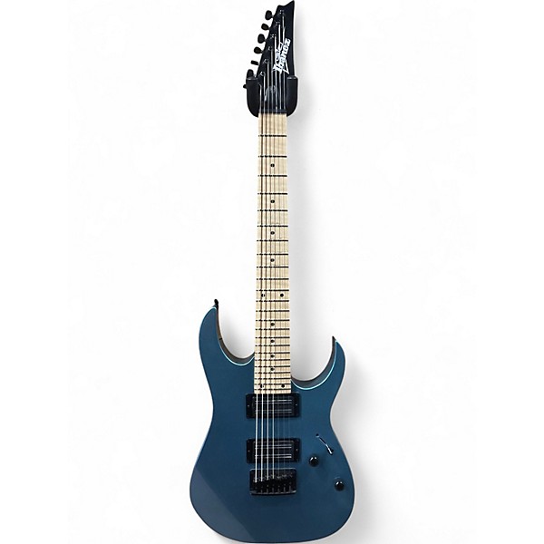 Used Ibanez GRG7221M GIO 7 STRING UPGRADED Pelham Blue Solid Body Electric Guitar