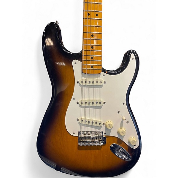 Vintage 1988 Fender AVRI 57 Reissue Strat 1988 3 Color Sunburst Solid Body Electric Guitar