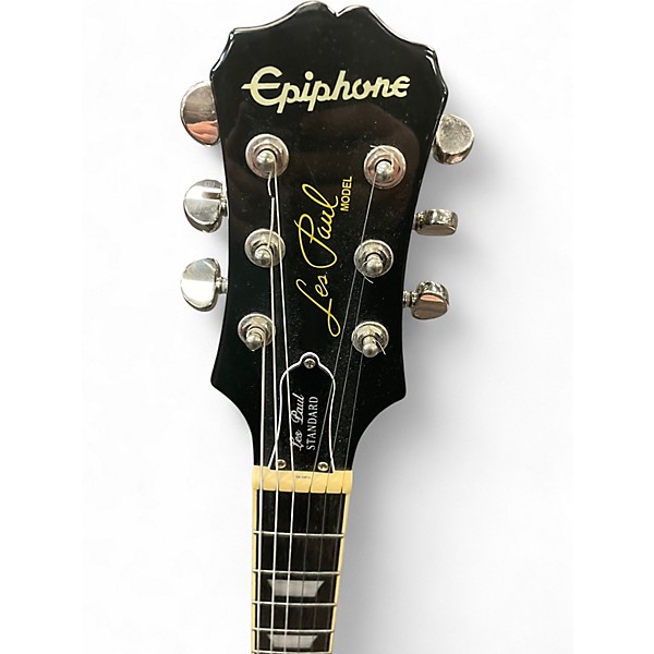 Used Epiphone Les Paul Standard Ebony Solid Body Electric Guitar