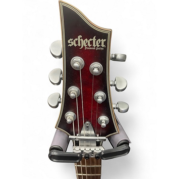 Used Schecter Guitar Research C-1 Platinum FR-Sustaniac Crimson Red Burst Solid Body Electric Guitar