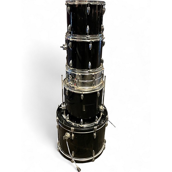 Used Ludwig 5 Piece Accent Black Drum Kit