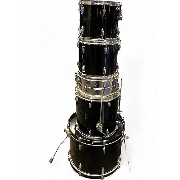 Used Ludwig 5 Piece Accent Black Drum Kit
