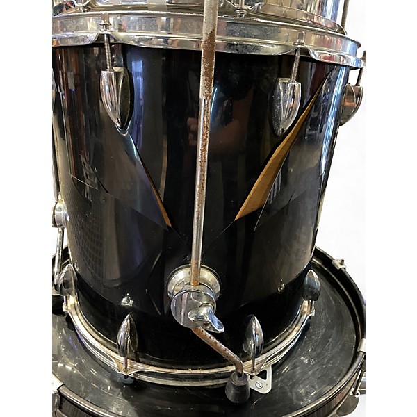 Used Ludwig 5 Piece Accent Black Drum Kit