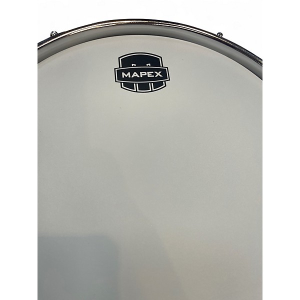 Used Mapex 10in MPX Steel Shell Side Snare Drum 10 x 5.5 WHITE Drum