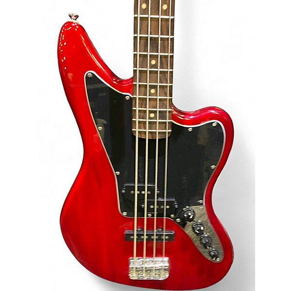Used Squier Vintage Modified Jaguar Bass Special Red Electric Bass Guitar