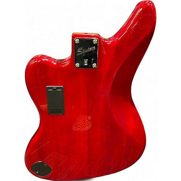 Used Squier Vintage Modified Jaguar Bass Special Red Electric Bass Guitar