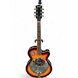 Used Zenison Steel Pan Acoustic Electric Resonator Guitar Single Cutaway 2 Tone Sunburst Acoustic Guitar