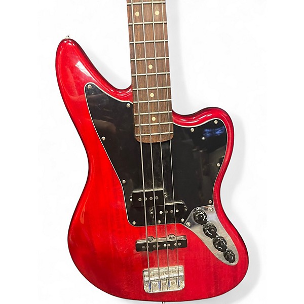 Used Squier Vintage Modified Jaguar Bass Special Cherry Electric Bass Guitar