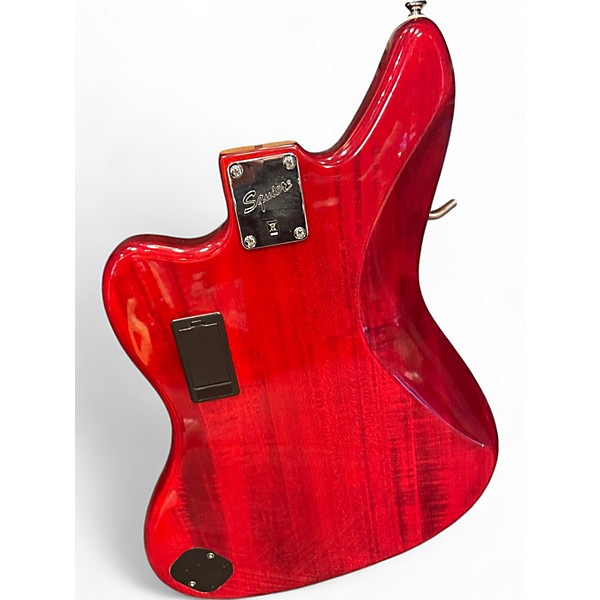 Used Squier Vintage Modified Jaguar Bass Special Cherry Electric Bass Guitar