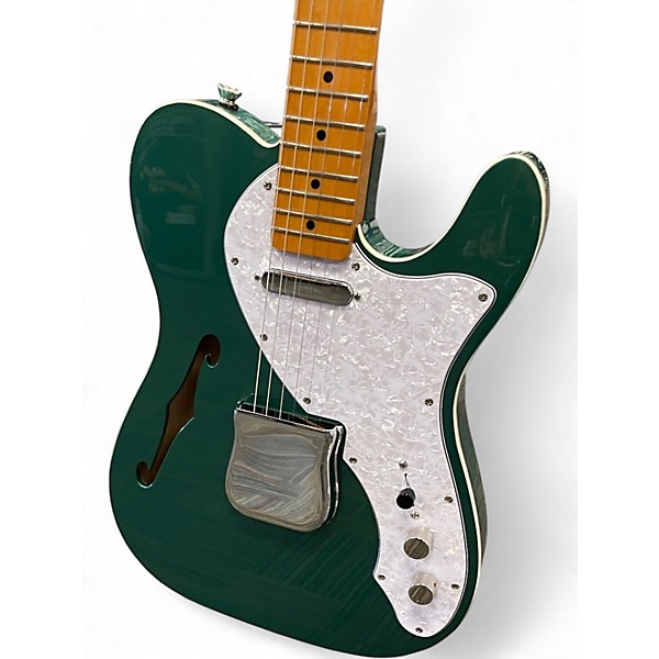 Used Squier FSR CLASSIC VIBE 60S THINLINE TELECASTER Sherwood Green Hollow Body Electric Guitar