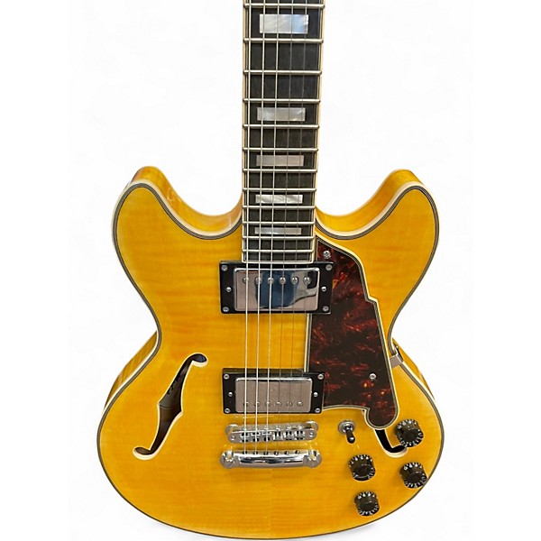 Used D'Angelico DAPMINIDCX Blonde Hollow Body Electric Guitar