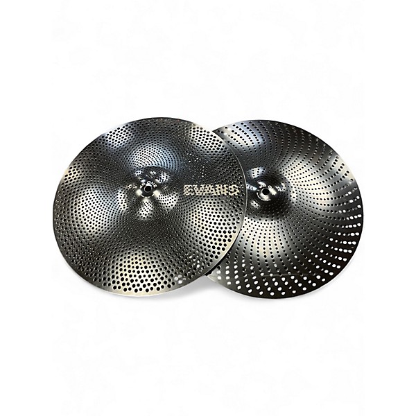 Used Evans 14in db one hi hat pair Cymbal