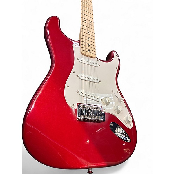 Used 2020s Squier Stratocaster Candy Apple Red Solid Body Electric Guitar