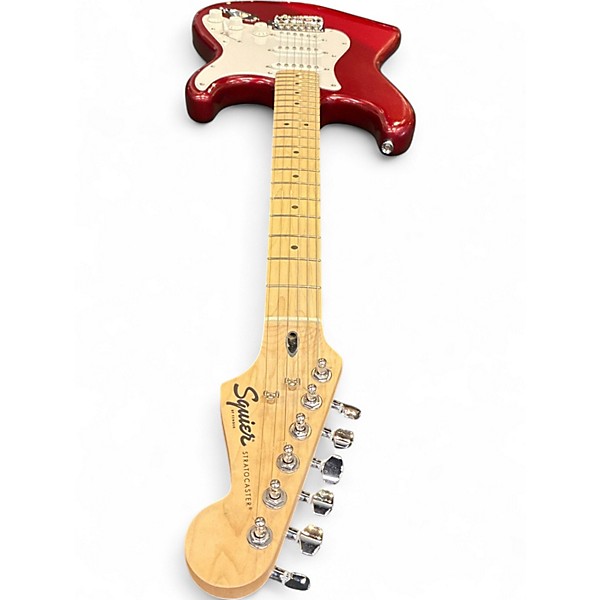 Used 2020s Squier Stratocaster Candy Apple Red Solid Body Electric Guitar