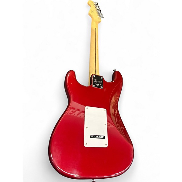 Used 2020s Squier Stratocaster Candy Apple Red Solid Body Electric Guitar