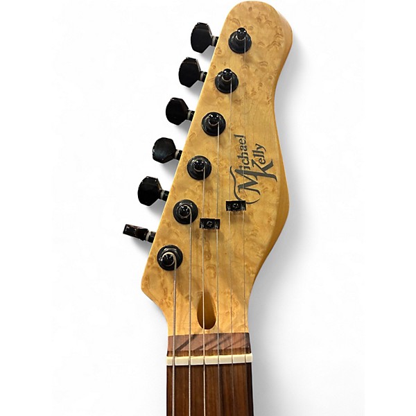 Used Michael Kelly Burl 50 Ultra Blue Burl Solid Body Electric Guitar