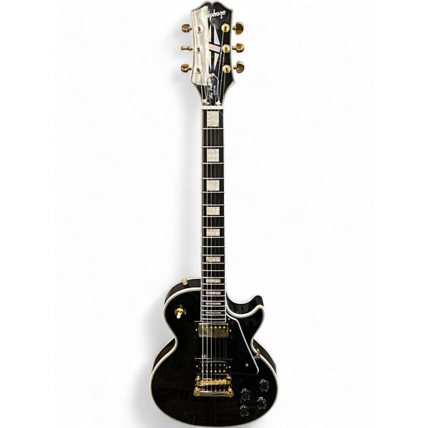 Used Epiphone Les Paul Custom Black Solid Body Electric Guitar